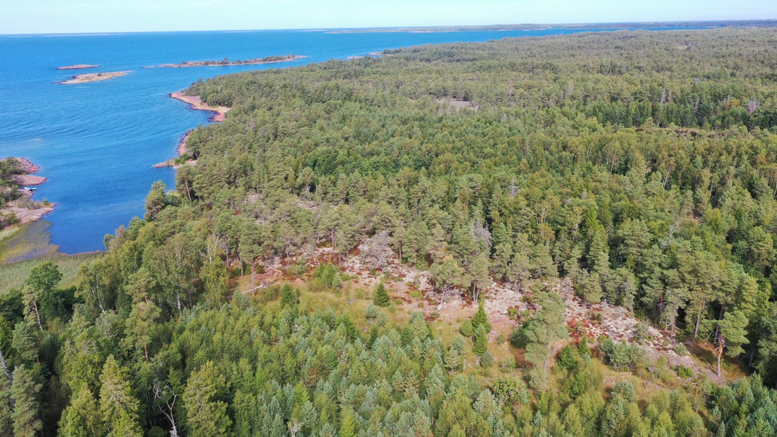 Bergsbunden strandtomt med västerläge i Storby, Eckerö.